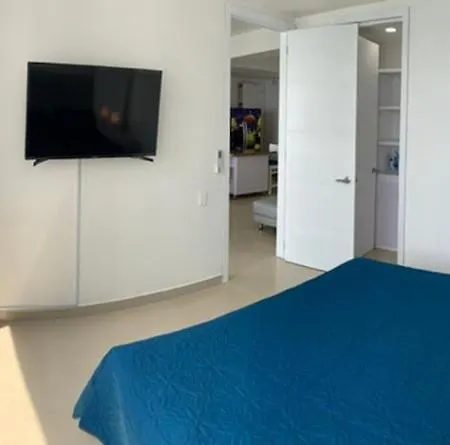 Apartamento Al-3 Frente A La Playa Balcon Con Aire Acondicionado Y Wif Cartagena